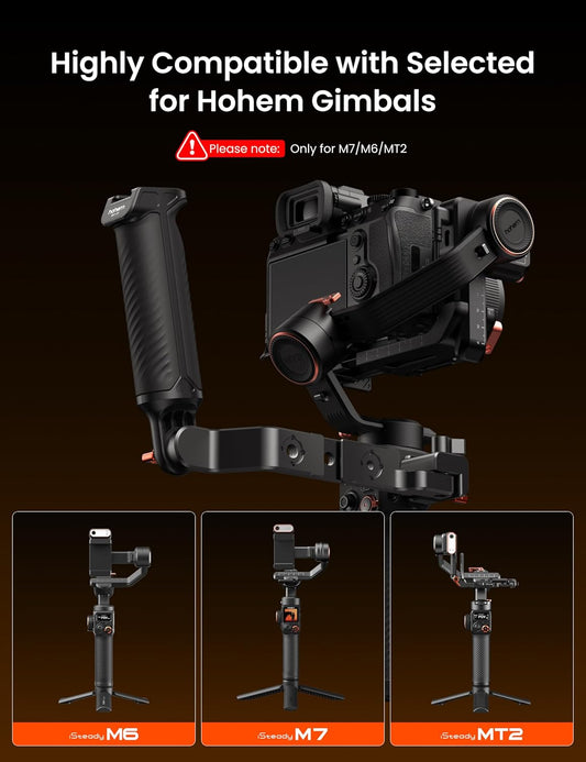 hohem Adjustable Sling Handgrip Gimbal Sling Handle for iSteady M7/iSteady M6/iSteady MT2, Ergonomic Grip for Low Angle Shots, L-Shaped Lever, BH-01