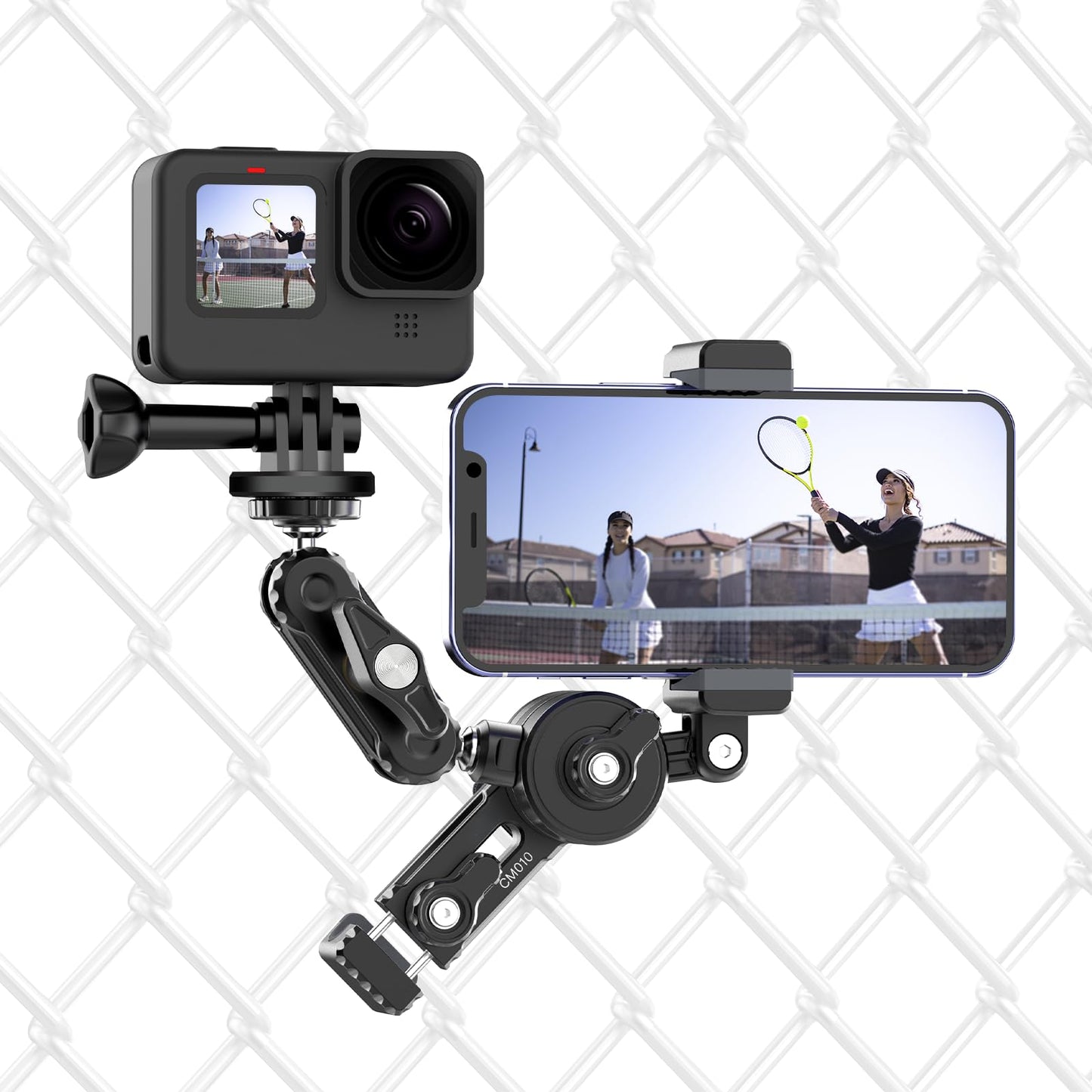 ULANZI R099 Super Clamp Camera Mount with 360° Ballhead for Bike/Bicycle/Motorcycle Handlebar Pole Tripod Tube Crossbar Gimbal Rods Mount for Insta360/GoPro/AKASO/DJI/Phone/DSLR/Light/Monitor